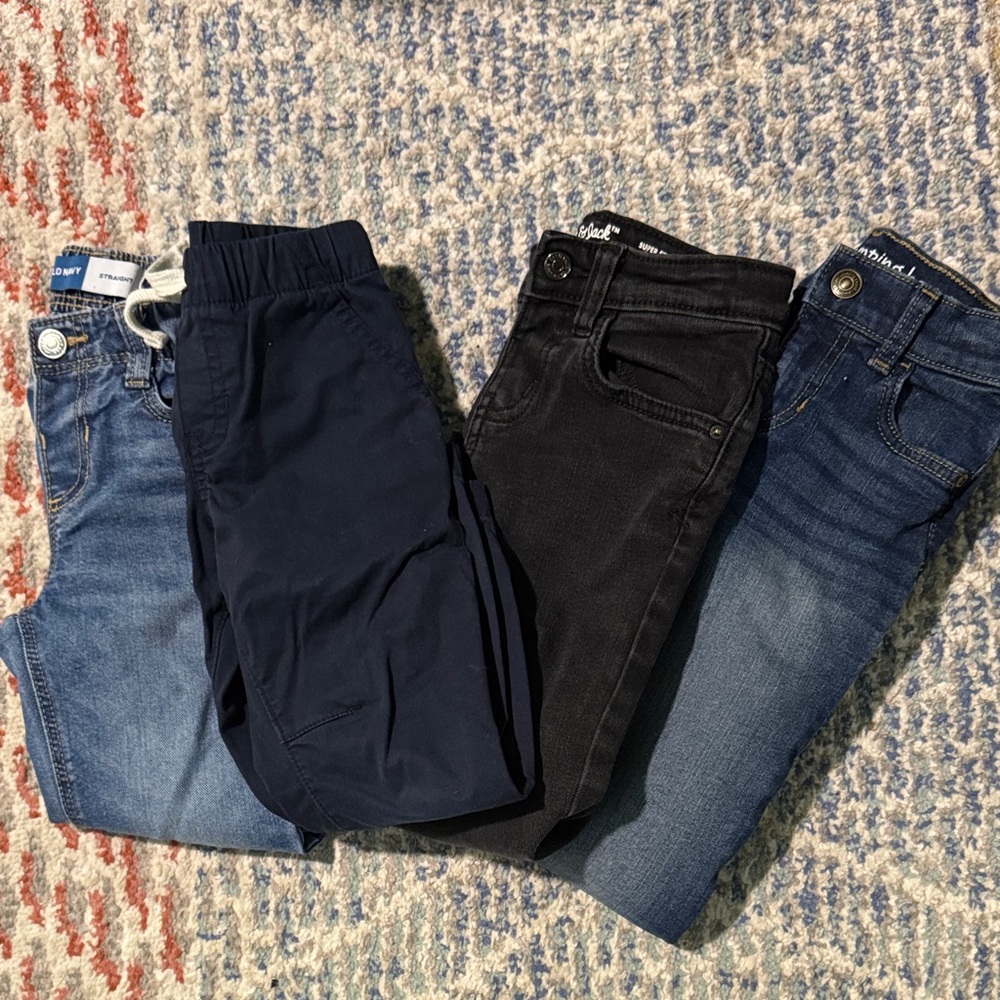 Stylish Kids Denim and Jogger Pants Set - Boys Size 4